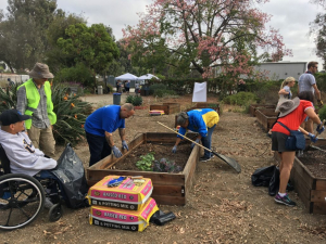 Community working on the LiveWell Garden.