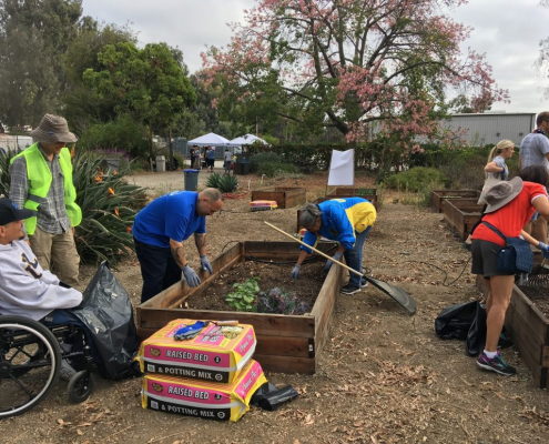 Community working on the LiveWell Garden.
