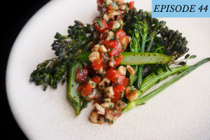Episode 44 featured image: A mix of various roasted vegetables