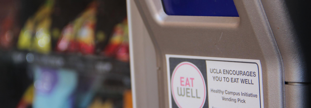 Eat Well vending machine with snacks inside