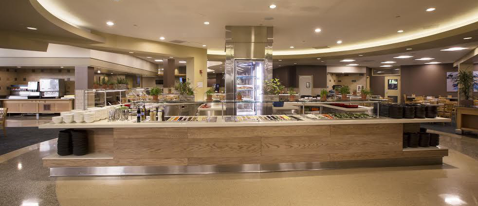 The interior of the De-Neve salad bar.