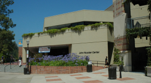 The outside view of John Wooden Center.