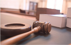 A close up shot of a judge's gavel.